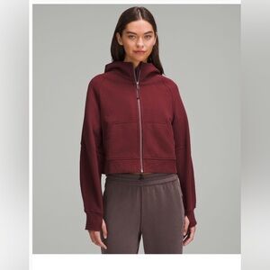 Lululemon Women's Burgundy Zip-Up Hoodie & Sweatpants Set